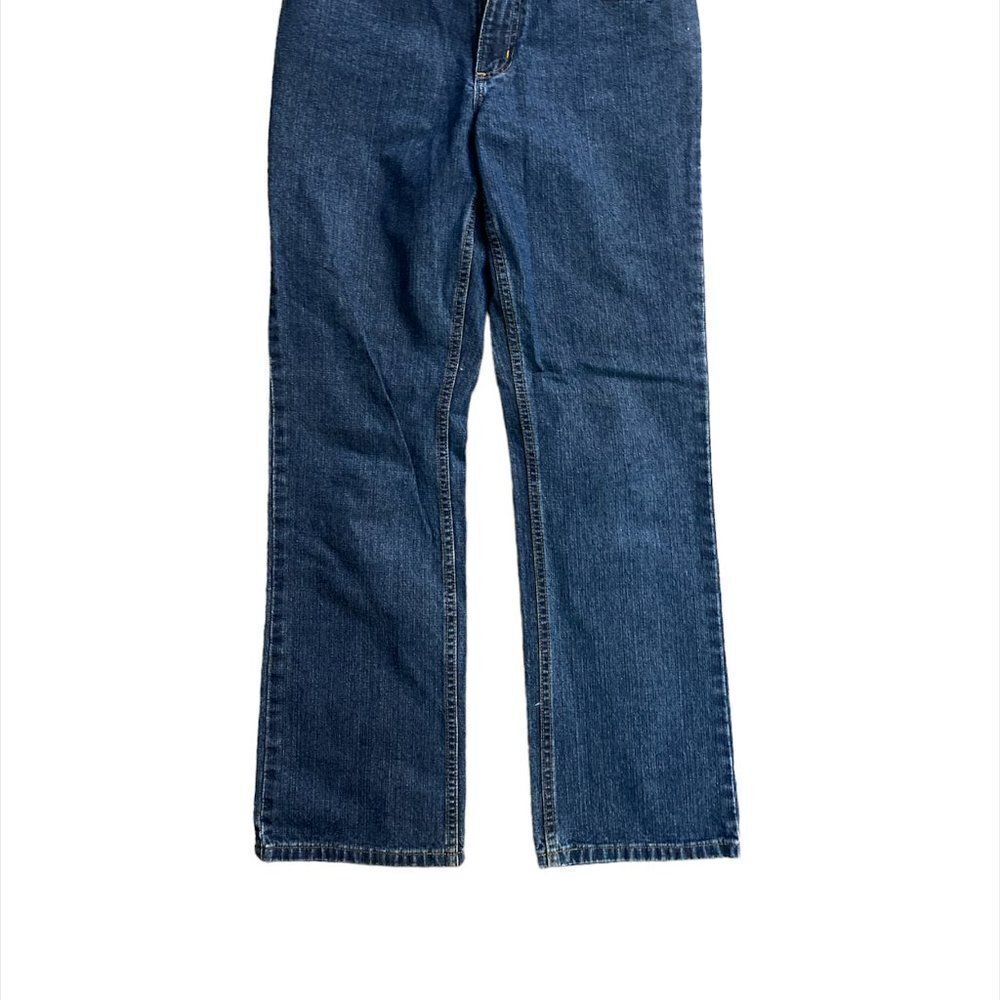 L.L. Bean Women's Blue Dark Wash Mid Rise Denim Boot Cut Jeans Size 4